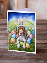 Load image into Gallery viewer, American English Coonhound Easter Egg Hunt Greeting Cards - Blank Note Cards – 8-Pack of Artist-Designed Cards with Envelopes