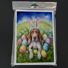 Load image into Gallery viewer, American English Coonhound Easter Egg Hunt Greeting Cards - Blank Note Cards – 8-Pack of Artist-Designed Cards with Envelopes