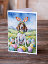 Load image into Gallery viewer, American English Coonhound Easter Egg Hunt Greeting Cards - Blank Note Cards – 8-Pack of Artist-Designed Cards with Envelopes