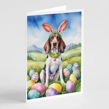 Load image into Gallery viewer, American English Coonhound Easter Egg Hunt Greeting Cards - Blank Note Cards – 8-Pack of Artist-Designed Cards with Envelopes