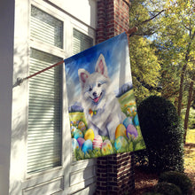 Load image into Gallery viewer, American Eskimo Easter Egg Hunt House Flag