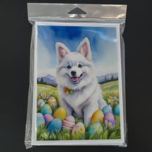 Load image into Gallery viewer, American Eskimo Easter Egg Hunt Greeting Cards - Blank Note Cards – 8-Pack of Artist-Designed Cards with Envelopes