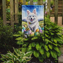 Load image into Gallery viewer, American Eskimo Easter Garden Flag - Easter Egg Hunt - Dog-Themed Spring Yard Decor