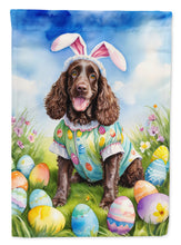 Load image into Gallery viewer, American Water Spaniel Easter Garden Flag - Easter Egg Hunt - Dog-Themed Spring Yard Decor