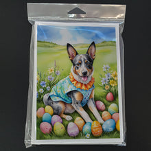 Load image into Gallery viewer, Australian Cattle Dog Easter Egg Hunt Greeting Cards - Blank Note Cards – 8-Pack of Artist-Designed Cards with Envelopes