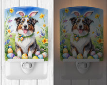 Load image into Gallery viewer, Australian Shepherd Easter Egg Hunt Ceramic Night Light
