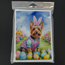 Load image into Gallery viewer, Australian Terrier Easter Egg Hunt Greeting Cards - Blank Note Cards – 8-Pack of Artist-Designed Cards with Envelopes