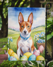 Load image into Gallery viewer, Basenji Easter Garden Flag - Easter Egg Hunt - Dog-Themed Spring Yard Decor