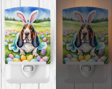 Load image into Gallery viewer, Basset Hound Easter Egg Hunt Ceramic Night Light
