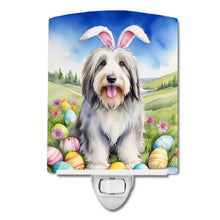 Load image into Gallery viewer, Bearded Collie Easter Egg Hunt Ceramic Night Light