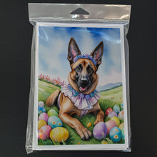 Load image into Gallery viewer, Belgian Malinois Easter Egg Hunt Greeting Cards - Blank Note Cards – 8-Pack of Artist-Designed Cards with Envelopes