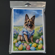 Load image into Gallery viewer, Belgian Tervuren Easter Egg Hunt Greeting Cards - Blank Note Cards – 8-Pack of Artist-Designed Cards with Envelopes