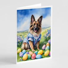 Load image into Gallery viewer, Belgian Tervuren Easter Egg Hunt Greeting Cards - Blank Note Cards – 8-Pack of Artist-Designed Cards with Envelopes