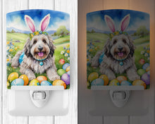 Load image into Gallery viewer, Bergamasco Sheepdog Easter Egg Hunt Ceramic Night Light