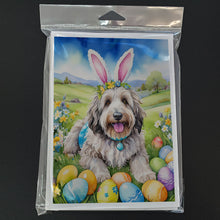 Load image into Gallery viewer, Bergamasco Sheepdog Easter Egg Hunt Greeting Cards - Blank Note Cards – 8-Pack of Artist-Designed Cards with Envelopes