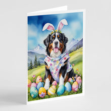 Load image into Gallery viewer, Bernese Mountain Dog Easter Egg Hunt Greeting Cards - Blank Note Cards – 8-Pack of Artist-Designed Cards with Envelopes