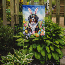Load image into Gallery viewer, Bernese Mountain Dog Easter Garden Flag - Easter Egg Hunt - Dog-Themed Spring Yard Decor
