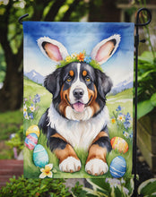 Load image into Gallery viewer, Bernese Mountain Dog Easter Garden Flag - Easter Egg Hunt - Dog-Themed Spring Yard Decor
