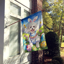 Load image into Gallery viewer, Bichon Frise Easter Egg Hunt House Flag