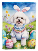 Load image into Gallery viewer, Bichon Frise Easter Egg Hunt House Flag