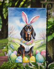 Load image into Gallery viewer, Black and Tan Coonhound Easter Garden Flag - Easter Egg Hunt - Dog-Themed Spring Yard Decor
