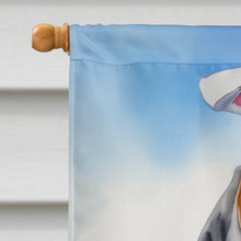 Load image into Gallery viewer, Black and Tan Coonhound Easter Egg Hunt House Flag
