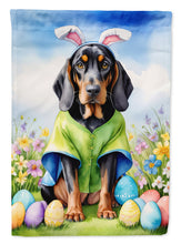 Load image into Gallery viewer, Black and Tan Coonhound Easter Egg Hunt House Flag