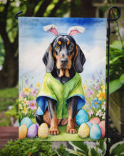Load image into Gallery viewer, Black and Tan Coonhound Easter Garden Flag - Easter Egg Hunt - Dog-Themed Spring Yard Decor