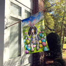 Load image into Gallery viewer, Bluetick Coonhound Easter Egg Hunt House Flag