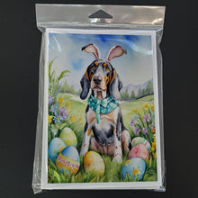 Load image into Gallery viewer, Bluetick Coonhound Easter Egg Hunt Greeting Cards - Blank Note Cards – 8-Pack of Artist-Designed Cards with Envelopes