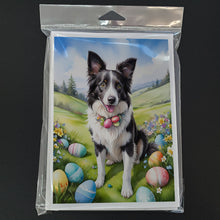 Load image into Gallery viewer, Border Collie Easter Egg Hunt Greeting Cards - Blank Note Cards – 8-Pack of Artist-Designed Cards with Envelopes