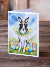 Load image into Gallery viewer, Borzoi Easter Egg Hunt Greeting Cards - Blank Note Cards – 8-Pack of Artist-Designed Cards with Envelopes