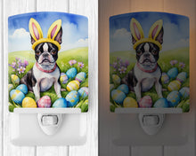 Load image into Gallery viewer, Boston Terrier Easter Egg Hunt Ceramic Night Light