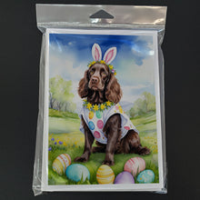 Load image into Gallery viewer, Boykin Spaniel Easter Egg Hunt Greeting Cards - Blank Note Cards – 8-Pack of Artist-Designed Cards with Envelopes