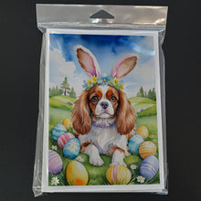 Load image into Gallery viewer, Cavalier Spaniel Easter Egg Hunt Greeting Cards - Blank Note Cards – 8-Pack of Artist-Designed Cards with Envelopes