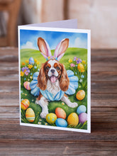 Load image into Gallery viewer, Cavalier Spaniel Easter Egg Hunt Greeting Cards - Blank Note Cards – 8-Pack of Artist-Designed Cards with Envelopes