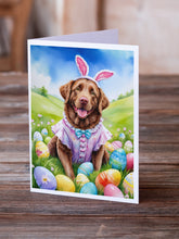 Load image into Gallery viewer, Chesapeake Bay Retriever Easter Egg Hunt Greeting Cards - Blank Note Cards – 8-Pack of Artist-Designed Cards with Envelopes