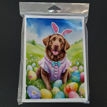 Load image into Gallery viewer, Chesapeake Bay Retriever Easter Egg Hunt Greeting Cards - Blank Note Cards – 8-Pack of Artist-Designed Cards with Envelopes