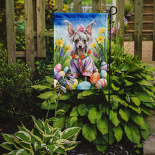 Load image into Gallery viewer, Chinese Crested Easter Garden Flag - Easter Egg Hunt - Dog-Themed Spring Yard Decor