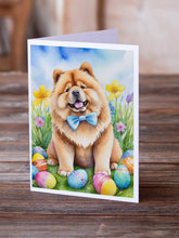 Load image into Gallery viewer, Chow Chow Easter Egg Hunt Greeting Cards - Blank Note Cards – 8-Pack of Artist-Designed Cards with Envelopes