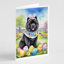 Load image into Gallery viewer, Chow Chow Easter Egg Hunt Greeting Cards - Blank Note Cards – 8-Pack of Artist-Designed Cards with Envelopes