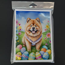 Load image into Gallery viewer, Chow Chow Easter Egg Hunt Greeting Cards - Blank Note Cards – 8-Pack of Artist-Designed Cards with Envelopes