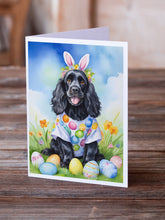 Load image into Gallery viewer, Cocker Spaniel Easter Egg Hunt Greeting Cards - Blank Note Cards – 8-Pack of Artist-Designed Cards with Envelopes