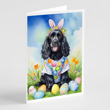 Load image into Gallery viewer, Cocker Spaniel Easter Egg Hunt Greeting Cards - Blank Note Cards – 8-Pack of Artist-Designed Cards with Envelopes