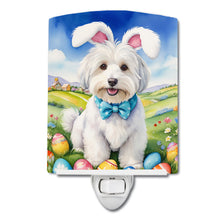 Load image into Gallery viewer, Coton de Tulear Easter Egg Hunt Ceramic Night Light