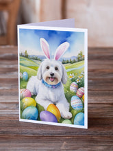 Load image into Gallery viewer, Coton de Tulear Easter Egg Hunt Greeting Cards - Blank Note Cards – 8-Pack of Artist-Designed Cards with Envelopes