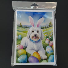 Load image into Gallery viewer, Coton de Tulear Easter Egg Hunt Greeting Cards - Blank Note Cards – 8-Pack of Artist-Designed Cards with Envelopes