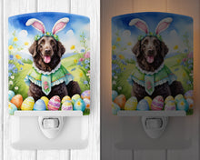 Load image into Gallery viewer, Curly-Coated Retriever Easter Egg Hunt Ceramic Night Light