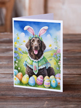 Load image into Gallery viewer, Curly-Coated Retriever Easter Egg Hunt Greeting Cards - Blank Note Cards – 8-Pack of Artist-Designed Cards with Envelopes