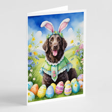 Load image into Gallery viewer, Curly-Coated Retriever Easter Egg Hunt Greeting Cards - Blank Note Cards – 8-Pack of Artist-Designed Cards with Envelopes